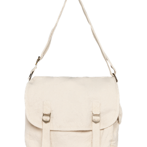 Eco-friendly washed effect messenger bag